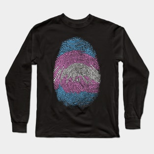 trans fingerprint Long Sleeve T-Shirt